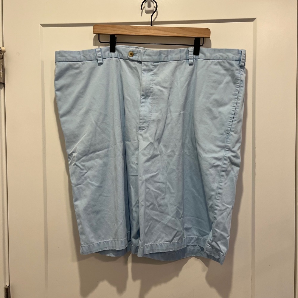 Peter Millar Crown Shop Mens 46 Light Blue Pima Cotton Chino Shorts 46/11